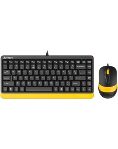 Клавиатура мышь Fstyler F1110 Black Yellow A4tech