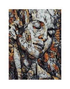 Картина по номерам на холсте Абстракция 30 х 40см с акриловыми красками и кистями Три совы