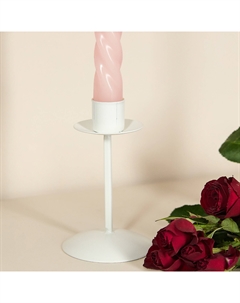 Подсвечник Classico на ножке, белый Cozyhome