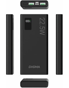 Внешний аккумулятор DGPF10A черный DGPF10A22PBK Digma