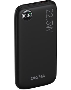 Внешний аккумулятор DGPF10B черный DGPF10B22PBK Digma
