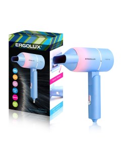 Фен ELX HD10 C13 голубой розовый Ergolux