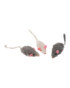 Игрушка для кошек из натурального меха с погремушкой Мышь в ассортименте 70мм Нидерланды Ebi