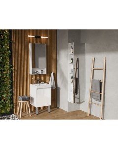 Мебель для ванной Сканди Doors 45 см белая глянцевая матовая Акватон