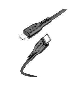 Кабель USB Type C Lightning 8 pin 2 4А 1 м черный BX66 Wide way 6974443382389 Borofone