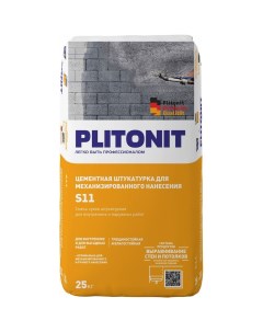 Штукатурка цементная S11 25 кг Plitonit
