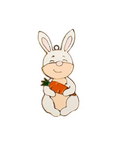 Елочная игрушка Кролик с морковкой Wood for mood