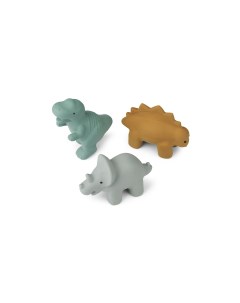 Набор игрушек для ванной Динозавры 3 шт мульти микс с голубым Liewood
