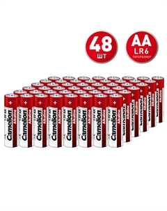 Батарейка Plus АА пальчиковая LR6 1,5 В (48 шт.) (LR6-BP4) Camelion