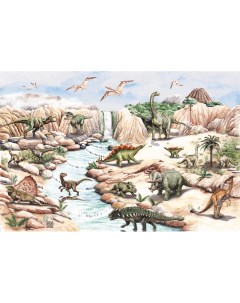 Пазл двухсторонний с загадками Динозавры Heidetik