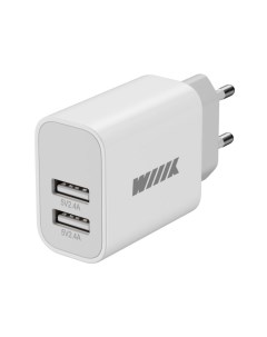 Сетевое зарядное устройство UNN 1 2 04 W 2 4A универсальное белый Wiiix