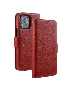 Кожаный чехол книжка Wallet Book Type для iPhone 15 Pro Max красный Melkco