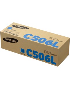Картридж для лазерного принтера CLT C506L SEE SU040A голубой оригинальный Samsung