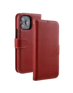 Кожаный чехол книжка Wallet Book Type для iPhone 15 Pro красный Melkco