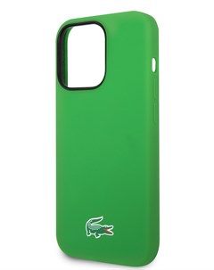 Чехол для iPhone 15 Pro Croc Logo с Magsafe зеленый Lacoste