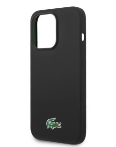 Чехол для iPhone 15 Pro Croc Logo с Magsafe черный Lacoste