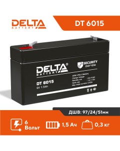 Аккумулятор для ИБП DELTA_DT_6 1 4 А ч 6 В DT 6015 Delta battery
