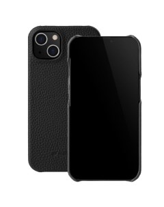 Кожаный чехол накладка Snap Cover для iPhone 15 черный Melkco