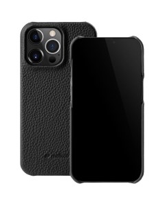 Кожаный чехол накладка Snap Cover для iPhone 15 Pro Max черный Melkco