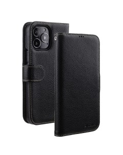 Кожаный чехол книжка Wallet Book Type для iPhone 15 Pro черный Melkco