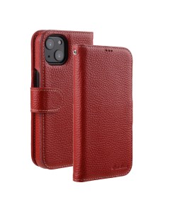 Кожаный чехол книжка Wallet Book Type для iPhone 15 красный Melkco