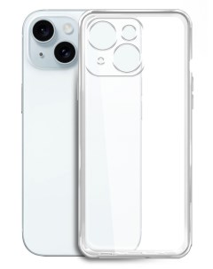 Чехол силиконовый для Apple iPhone 15 Plus прозрачный Miuko