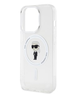 Чехол для iPhone 15 Pro с MagSafe и принтом NFT Karl Ikonik прозрачный Karl lagerfeld