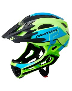Детский велосипедный шлем C Maniac Pro зеленый синий Cratoni