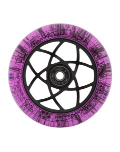 Колесо для трюкового самоката Комета Атом Фиолетовый с блёстками Черный Cometa
