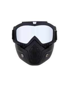 Маска очки для лыжников сноубордистов модель 200 черно серебристая Filinn