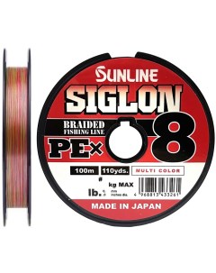 Шнур SIGLON PE8 63053308 Multicolor 5C 100 м Sunline