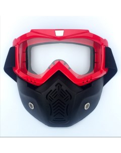 Маска очки для лыжников сноубордистов модель 198 красная Filinn
