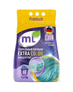 Стиральный порошок для цветного mL Extra Color концентрат 2 4 кг Meine liebe