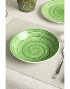 Тарелка суповая 5162626 22 см зеленый Coincasa