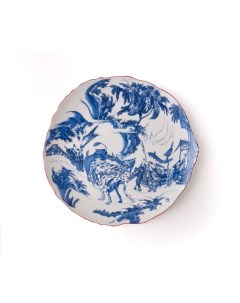 Тарелка Blue Chinoiserie 11203 d 28 Дизайнерская посуда из фарфора Seletti