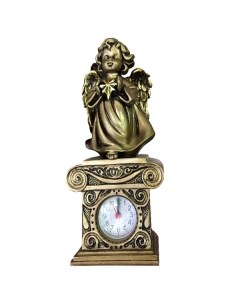 Часы Ангелочек со звездочкой Н25 5см цв позолоченый KSMR 626415 SH009 A027g Барельеф