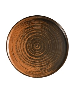 Тарелка с вертикальным бортом Lykke brown d 24 см цвет коричневый Porland