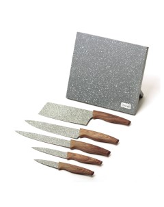 Набор ножей 6 предметов KM 5045 5 ножей подставка Kamille