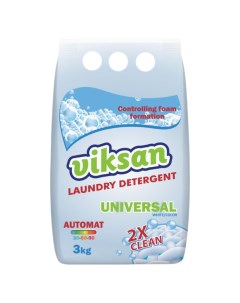 Стиральный порошок автомат 2x clean Универсальный 3 кг Viksan
