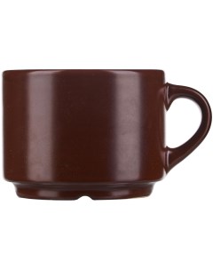 Чашка чайная Шоколад 200мл 80х80х60мм фарфор шоколадный Борисовская керамика