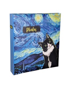 Фотоальбом Чёрный котик на 100 магнитных страниц 23х28 см Полином