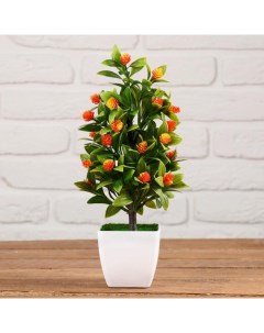 Искусственное растение Бонсай Куст с цветами Сима-ленд