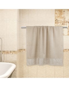 Махровое банное полотенце Престо 70х130 бежевый плотность 400 гр кв м Bravo