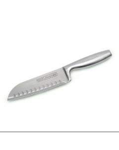 Нож Сантоку лезвие 16 см рукоятка 13 см нержавеющая сталь с полой ручкой КМ5142 Kamille