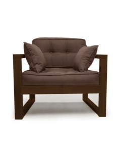 Диван кресло одноместный DEmoku Д 1 КШ коричневый шоколад Мебель в стиле лофт