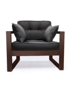 Диван кресло одноместный DEmoku Экокожа Д 1 темно серый шоколад Мебель в стиле лофт