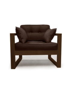 Кресло DEmoku Экокожа Д 1 ЭШ Т шоколад темный дуб Мебель в стиле лофт