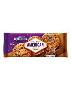 Печенье сдобное American с кусочками шоколада 400 г Delibon