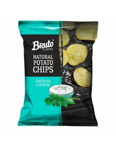 Чипсы картофельные Bruto сметана и зелень 120 г Bruto snacks