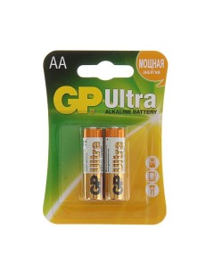 Батарейка алкалиновая Ultra AA LR6 2BL 1 5В блистер 2 шт Gp
